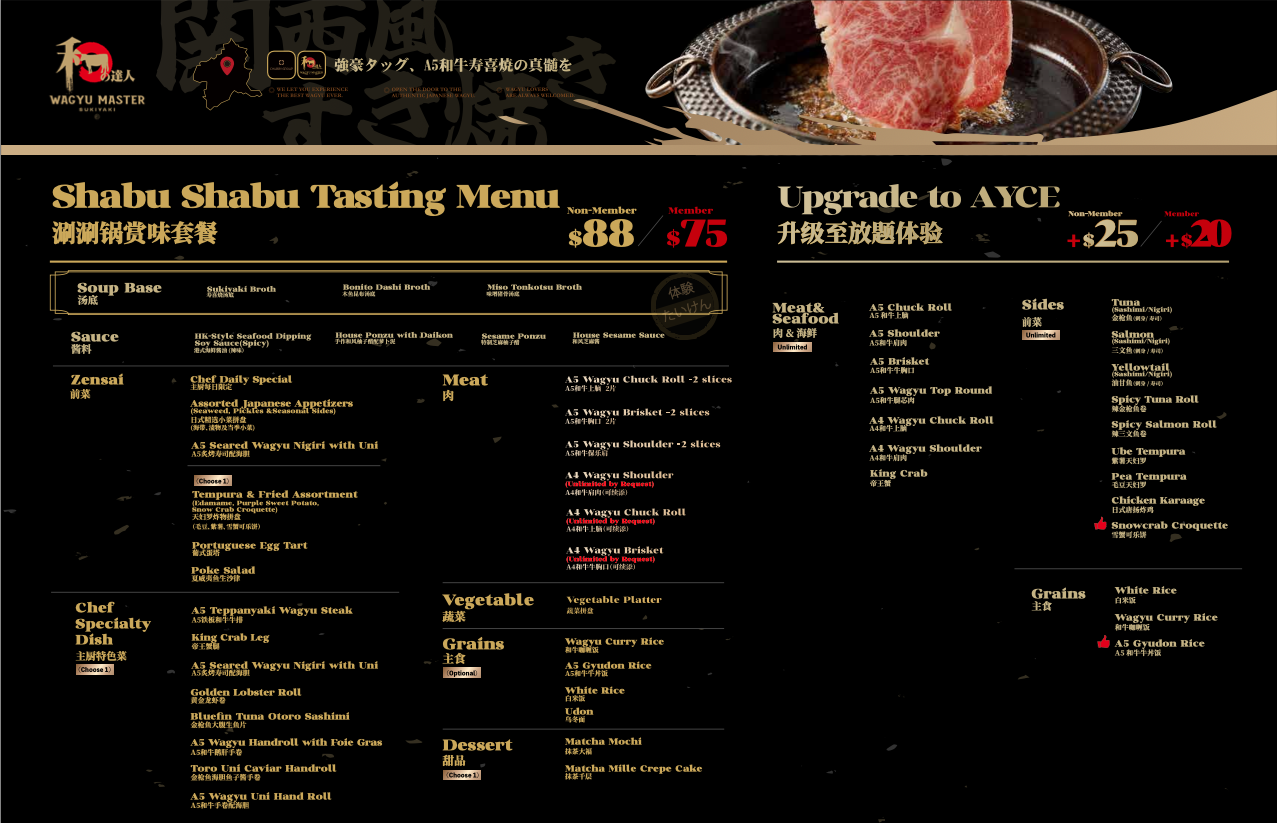 Wagyu Master Shabu | Wagyu Master San Jose